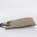 GUCCI GG Supreme Hand Bag PVC Beige Silver 117551 Auth 208679V-4
