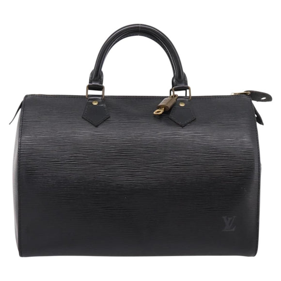 LOUIS VUITTON Epi Speedy 30 Hand Bag Noir Black M43002 LV Auth 208684V