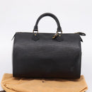 LOUIS VUITTON Epi Speedy 30 Hand Bag Noir Black M43002 LV Auth 208684V-12