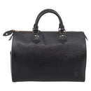 LOUIS VUITTON Epi Speedy 30 Hand Bag Noir Black M43002 LV Auth 208684V-2