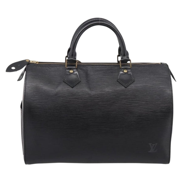 LOUIS VUITTON Epi Speedy 30 Hand Bag Noir Black M43002 LV Auth 208684V