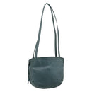 LOEWE Shoulder Bag Leather Green Gold Auth 208687-1