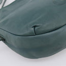LOEWE Shoulder Bag Leather Green Gold Auth 208687-14