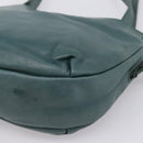 LOEWE Shoulder Bag Leather Green Gold Auth 208687-15