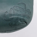 LOEWE Shoulder Bag Leather Green Gold Auth 208687-10