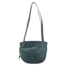 LOEWE Shoulder Bag Leather Green Gold Auth 208687-13