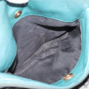 LOEWE Shoulder Bag Leather Green Gold Auth 208687-23