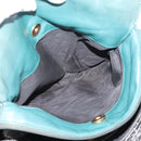 LOEWE Shoulder Bag Leather Green Gold Auth 208687-24