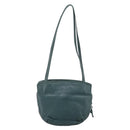 LOEWE Shoulder Bag Leather Green Gold Auth 208687-2