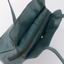 LOEWE Shoulder Bag Leather Green Gold Auth 208687-6