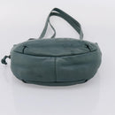 LOEWE Shoulder Bag Leather Green Gold Auth 208687-5