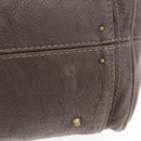 Chloe Paddington Hand Bag Leather Brown Gold Silver Auth 208688V-10