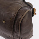 Chloe Paddington Hand Bag Leather Brown Gold Silver Auth 208688V-14