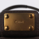 Chloe Paddington Hand Bag Leather Brown Gold Silver Auth 208688V-18