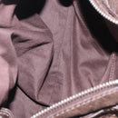Chloe Paddington Hand Bag Leather Brown Gold Silver Auth 208688V-22