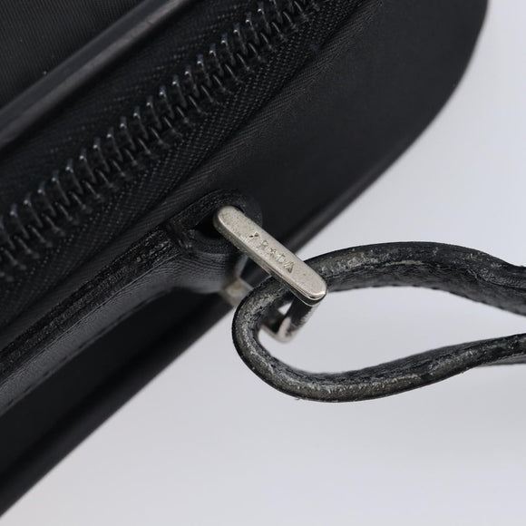 PRADA Business Bag Nylon 2way Black Silver Auth 208691A