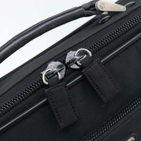 PRADA Business Bag Nylon 2way Black Silver Auth 208691A