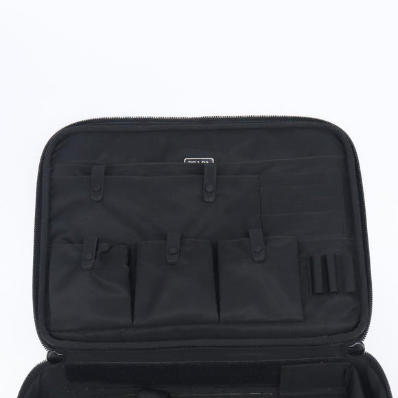 PRADA Business Bag Nylon 2way Black Silver Auth 208691A