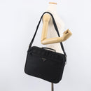 PRADA Business Bag Nylon 2way Black Silver Auth 208691A-31