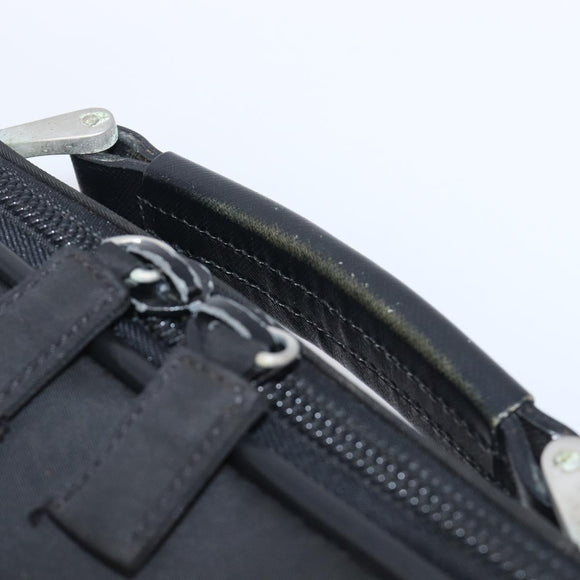PRADA Business Bag Nylon 2way Black Silver Auth 208691A