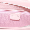 Christian Dior Canage Hand Bag Leather Pink Silver Auth 208692V-22