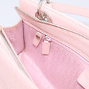 Christian Dior Canage Hand Bag Leather Pink Silver Auth 208692V-26