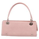 Christian Dior Canage Hand Bag Leather Pink Silver Auth 208692V-3