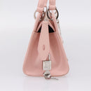 Christian Dior Canage Hand Bag Leather Pink Silver Auth 208692V-4