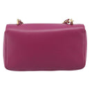 FENDI Mini Baguette Chain Shoulder Bag Leather Pink Gold 8M0315 Auth 208695V-2