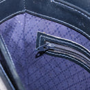 GUCCI GG Supreme Sherry Line Shoulder Bag PVC Navy Gold Auth 208696-25