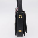 GUCCI GG Supreme Sherry Line Shoulder Bag PVC Navy Gold Auth 208696-5