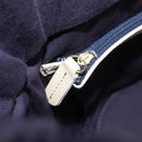 BURBERRY Blue Label Hand Bag straw Beige Gold Auth 208698A-22