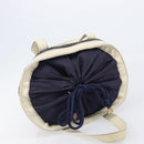 BURBERRY Blue Label Hand Bag straw Beige Gold Auth 208698A-6