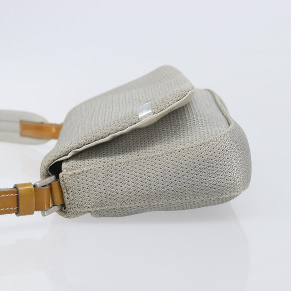 PRADA PRADA Sports Shoulder Bag Nylon Gray Silver Auth 208699A
