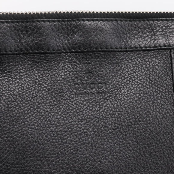 GUCCI Shoulder Bag Leather Black Silver 233329 Auth 208701V