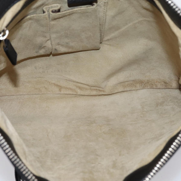 GUCCI Shoulder Bag Leather Black Silver 233329 Auth 208701V