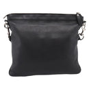 GUCCI Shoulder Bag Leather Black Silver 233329 Auth 208701V-2