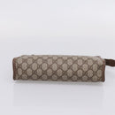 GUCCI GG Supreme Clutch Bag PVC Beige Gold 014 122 6063 Auth 208702-7
