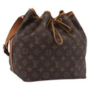 LOUIS VUITTON Monogram Petit Noe Shoulder Bag M42226 LV Auth 208703V-1