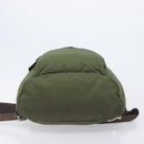 PRADA Backpack Nylon Green Silver Auth 208704-12