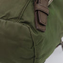 PRADA Backpack Nylon Green Silver Auth 208704-18