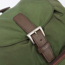 PRADA Backpack Nylon Green Silver Auth 208704-18