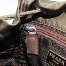 PRADA Backpack Nylon Green Silver Auth 208704-26