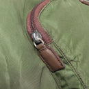 PRADA Backpack Nylon Green Silver Auth 208704-28