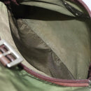 PRADA Backpack Nylon Green Silver Auth 208704-29