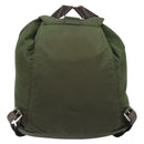 PRADA Backpack Nylon Green Silver Auth 208704-3
