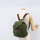 PRADA Backpack Nylon Green Silver Auth 208704-32