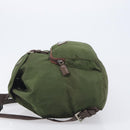 PRADA Backpack Nylon Green Silver Auth 208704-5
