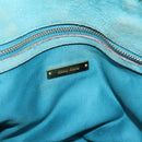 Miu Miu Hand Bag Leather 2way Brown Gold Auth 208705-22