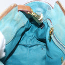 Miu Miu Hand Bag Leather 2way Brown Gold Auth 208705-24